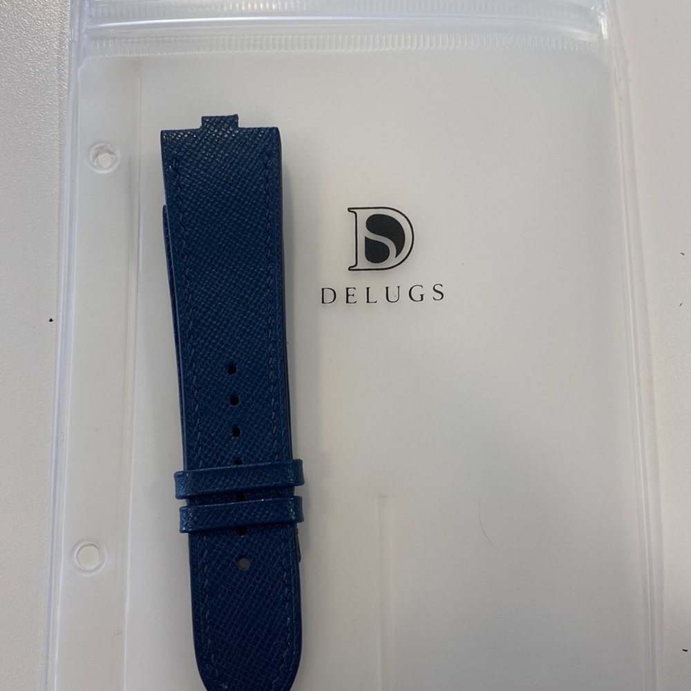 Navy DELUGS Saffiano Vacheron Constantin Overseas Strap